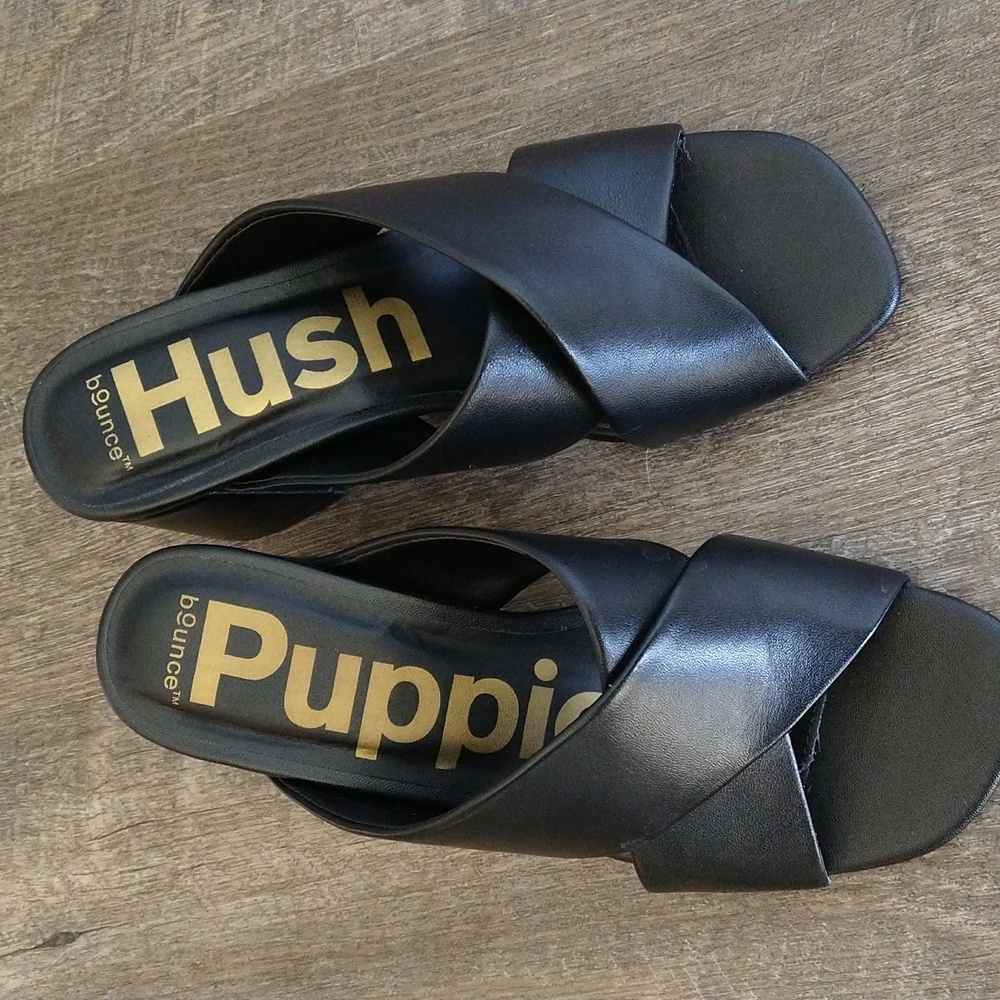 Hush Puppies slide cross band sandals size 8